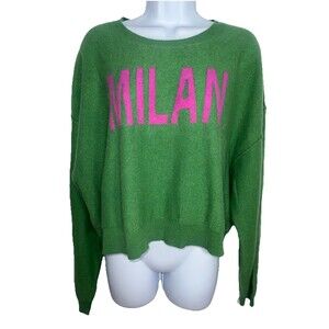 Pilcro by Anthropologie Green Cashmere Cropped Sweater Miami Women Large